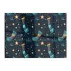 Warren Reed - Designer Christmas Stocking In A Starry Night Sky Glass Chopping Board