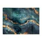 Warren Reed - Designer Blue, Gold Marble Effect Chopping Board