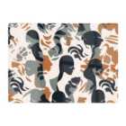 Warren Reed - Designer Abstract Grey Brown Silhouette Glass Chopping Board