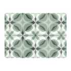 Warren Reed - Designer Geometric Green Grey Glass Chopping Board