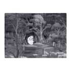 Warren Reed - Designer Eerie Moonlit Cemetery Glass Chopping Board