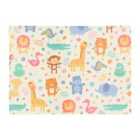 Warren Reed - Designer Cute Pastel Jungle Animals Glass Chopping Board