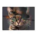 Warren Reed - Designer Bengal Cat With Glasses Chopping Board