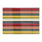 Warren Reed - Designer Multicolour Striped Brish Pattern Glass Chopping Board