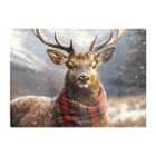 Warren Reed - Designer Scottish Red Deer In A Tartan Scarf Chopping Board