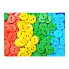 Warren Reed - Designer Colourful Buttons Pattern Glass Chopping Board