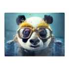 Warren Reed - Designer Panda With Golden Glasses Splashart Glass Chopping Board