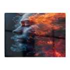 Warren Reed - Designer Fiery Mindscape: Portrait In Flames Chopping Board