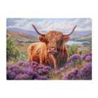 Warren Reed - Designer Highland Cow Amongst Heather Chopping Board