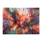 Warren Reed - Designer A Vibrant Abstract Painting Of Halloween Glass Chopping Board