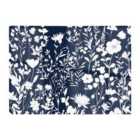 Warren Reed - Designer Blue And White Floral Silhouette Chopping Board