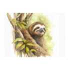 Warren Reed - Designer Sloth Watercolour Glass Chopping Board