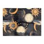 Warren Reed - Designer Gold Sun And Moon Glass Chopping Board