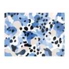Warren Reed - Designer Blue Camouflage Pattern Glass Chopping Board