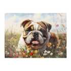 Warren Reed - Designer Bulldog In The Summer Meadow Chopping Board