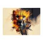 Warren Reed - Designer Cheetah Face Splashart Glass Chopping Board