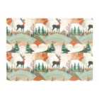 Warren Reed - Designer Reindeer On A Snowy Landscape Pattern Glass Chopping Board