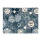 Warren Reed - Designer Silver Blue Moon And Stars Glass Chopping Board