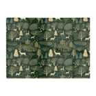 Warren Reed - Designer Green Christmas Woodlands Glass Chopping Board