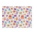 Warren Reed - Designer Playful Halloween Monsters Glass Chopping Board