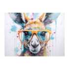 Warren Reed - Designer Splashart Kangaroo In Glasses Chopping Board