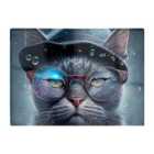 Warren Reed - Designer Russian Blue Cat Splashart Chopping Board