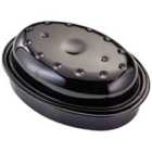 Judge Essentials Enamel, 33 x 25 x 11cm Oval Roaster, Granite