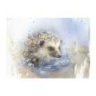 Warren Reed - Designer Hedgehog Watercolour Glass Chopping Board