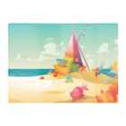 Warren Reed - Designer Fish On A Beach Holiday Glass Chopping Board