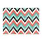 Warren Reed - Designer Geometric Colored Chevron Pattern Glass Chopping Board