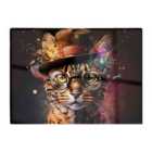 Warren Reed - Designer Bengal Cat With Glasses Splashart Chopping Board