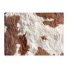 Warren Reed - Designer Brown White Cow Hide Print Chopping Board