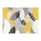 Warren Reed - Designer Grey Yellow Autumn Leaves Glass Chopping Board