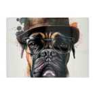 Warren Reed - Designer Boxer Dog With Glasses Splashart Chopping Board