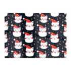 Warren Reed - Designer Cute Cats Wearing Santa Claus Hats Glass Chopping Board