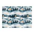 Warren Reed - Designer Dreamy Snowy Christmas Scene Glass Chopping Board