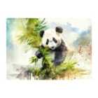 Warren Reed - Designer Panda Eating Bamboo Watercolour Glass Chopping Board