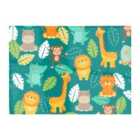 Warren Reed - Designer Jungle Animals Glass Chopping Board