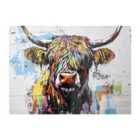 Warren Reed - Designer Banksy Inspired Highland Cow Chopping Board