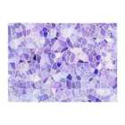 Warren Reed - Designer Purple And White Mosaic Design Glass Chopping Board