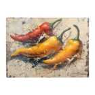 Warren Reed - Designer Vivid Burst: Pepper Splash Chopping Board
