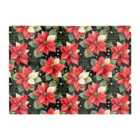 Warren Reed - Designer Poinsettia Watercolor Style Glass Chopping Board