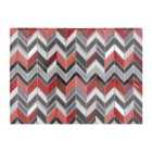 Warren Reed - Designer Red Grey Geometric Pattern Glass Chopping Board