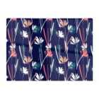 Warren Reed - Designer Hand Drawn Wild Flowers Glass Chopping Board