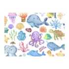 Warren Reed - Designer Childrens Sea Life Glass Chopping Board