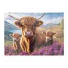Warren Reed - Designer Highland Cow Family Chopping Board