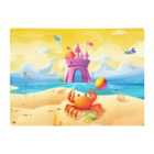 Warren Reed - Designer Orange Crab On A Beach Holiday Glass Chopping Board