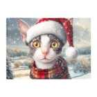 Warren Reed - Designer Christmas Cornish Rex Glass Chopping Board