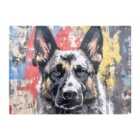 Warren Reed - Designer Banksy Inspired German Shepherd Chopping Board