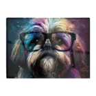 Warren Reed - Designer Lharsa Apso Dog Face Splashart Chopping Board